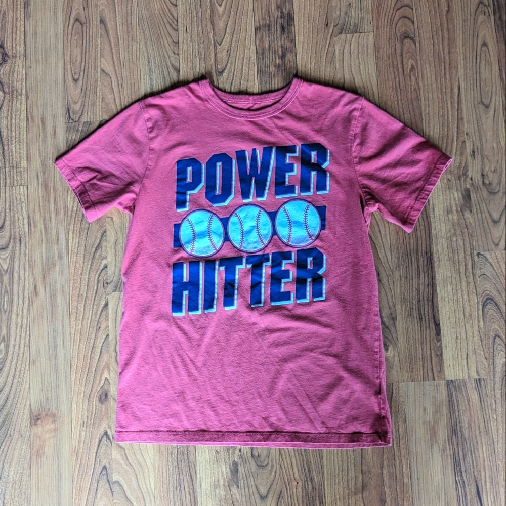 The Children's Place Boys Baseball T-Shirt- Red, Size L (10-12)